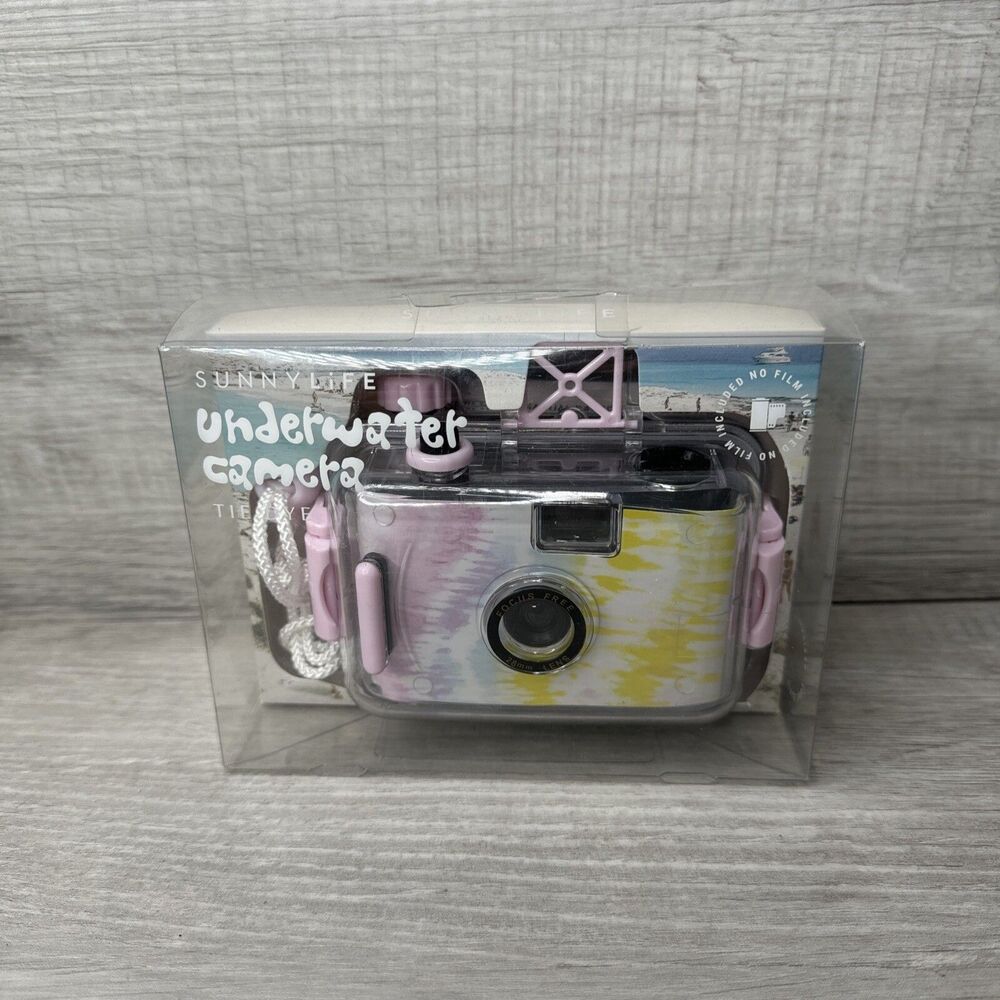 Sunnylife Underwater Film Camera  Tie Dye Design Waterproof 35mm Brand New